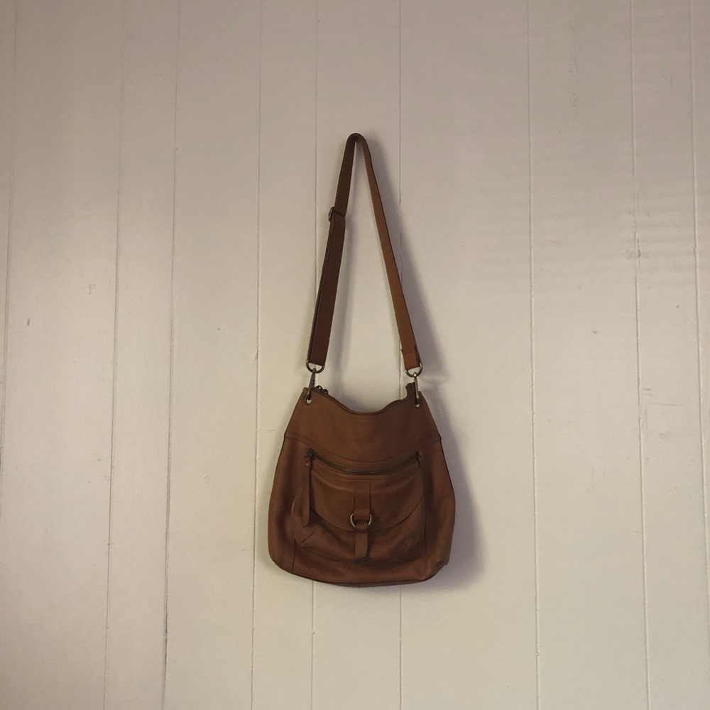 Brown leather Fossil purse